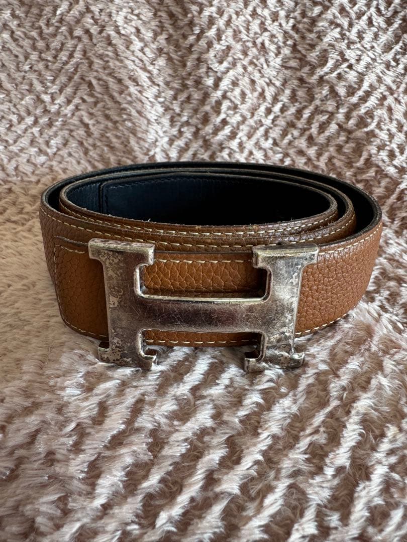 太郎！！　エルメス　HERMES リバーシブルレザー H型バックル ベルト