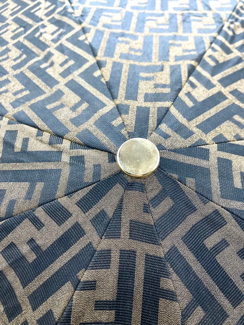 FENDI フェンディ ズッカ柄 アンブレラ キャンバス 折りたたみ傘 ケース付