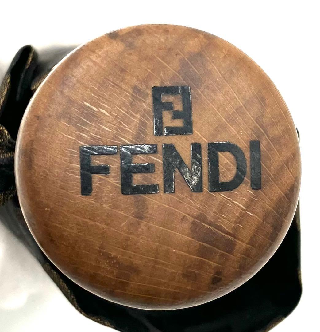 FENDI フェンディ ズッカ柄 アンブレラ キャンバス 折りたたみ傘 ケース付