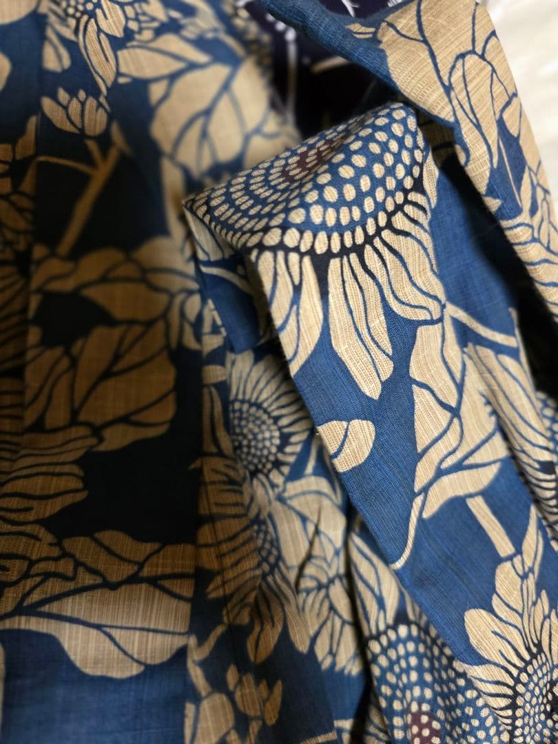 少しだけ値下げしました。日本橋竺仙 大人向日葵柄 奥州小紋