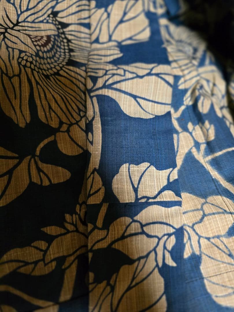 少しだけ値下げしました。日本橋竺仙 大人向日葵柄 奥州小紋