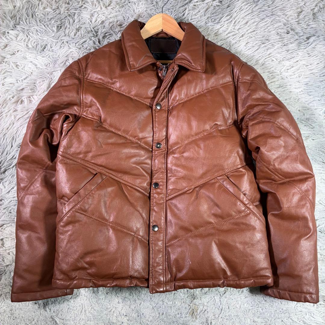 Liugoo Leathers 本革 馬革レザーダウンジャケット L