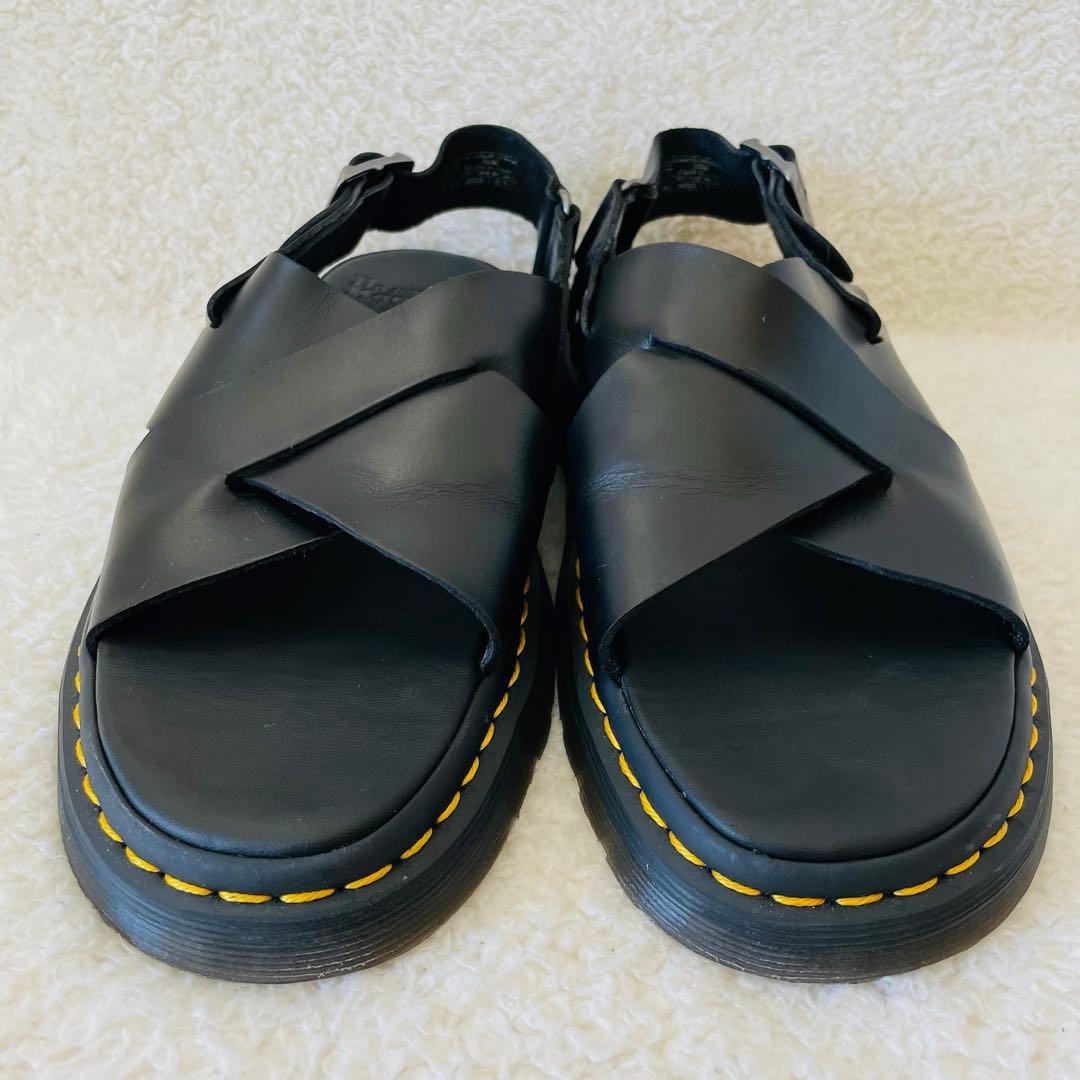 【美品】ドクターマーチン サンダル USM10 28cm 黒 レザー ZANE