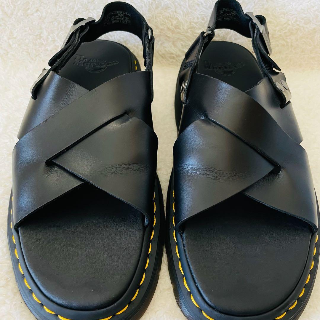 【美品】ドクターマーチン サンダル USM10 28cm 黒 レザー ZANE
