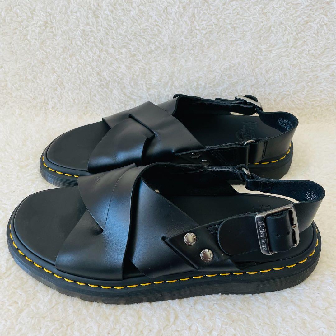 【美品】ドクターマーチン サンダル USM10 28cm 黒 レザー ZANE