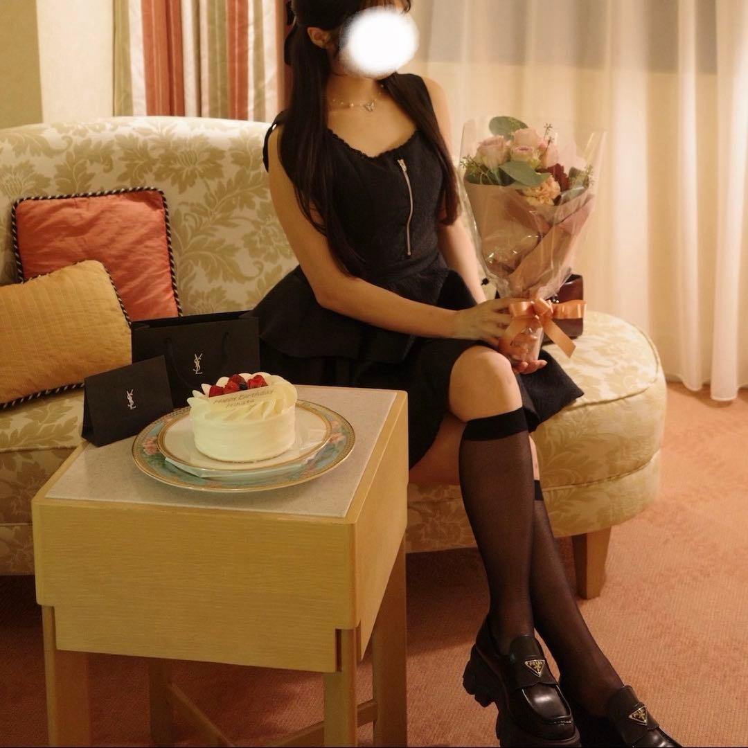 treat ürself リボンペプラムジャガードワンピース（ブラック）