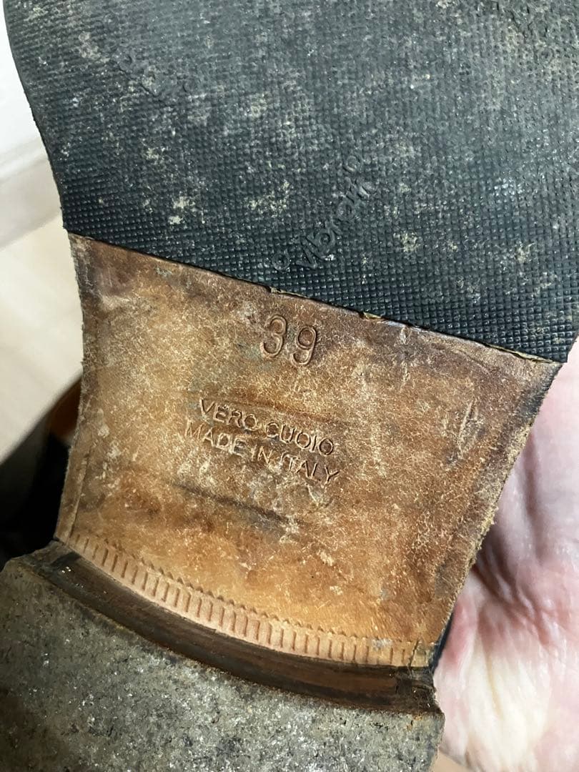 激レア　マルタンマルジェラ　ブラック ドレスシューズ 39 釘ソール