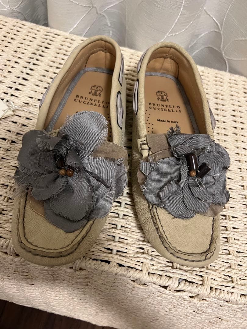 ブルネロクチネリローファーフラットシューズ