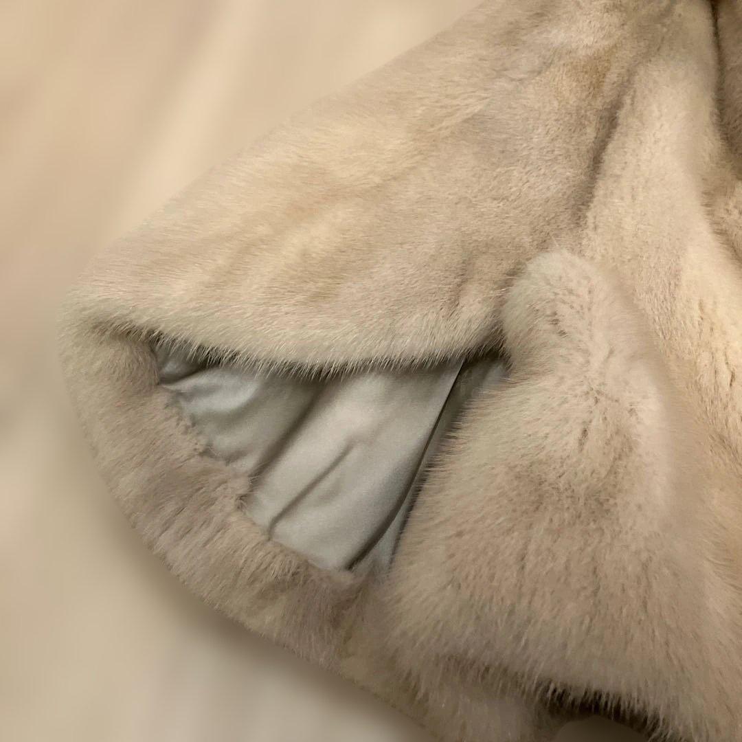 ミンク　ポンチョ　ケープ　パールミンク　コート