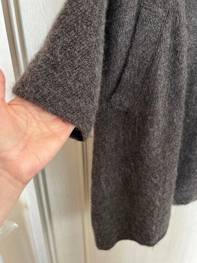 お値下げ中！plantation ロングコート ウール　ダークブラウン　used