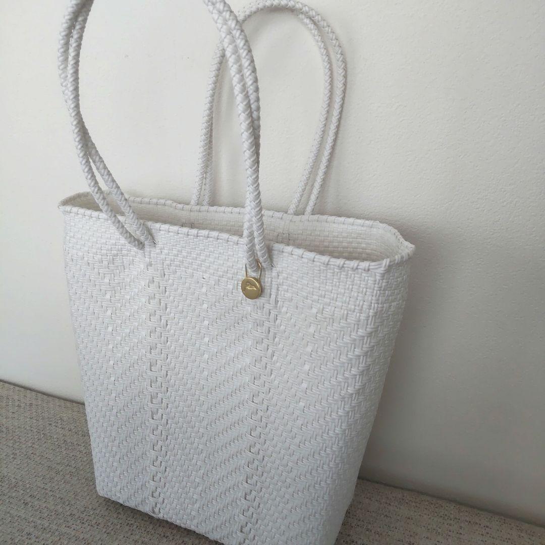 メルカドバッグ　レトラ ZIGZAG ホワイト (BOAT STYLE)