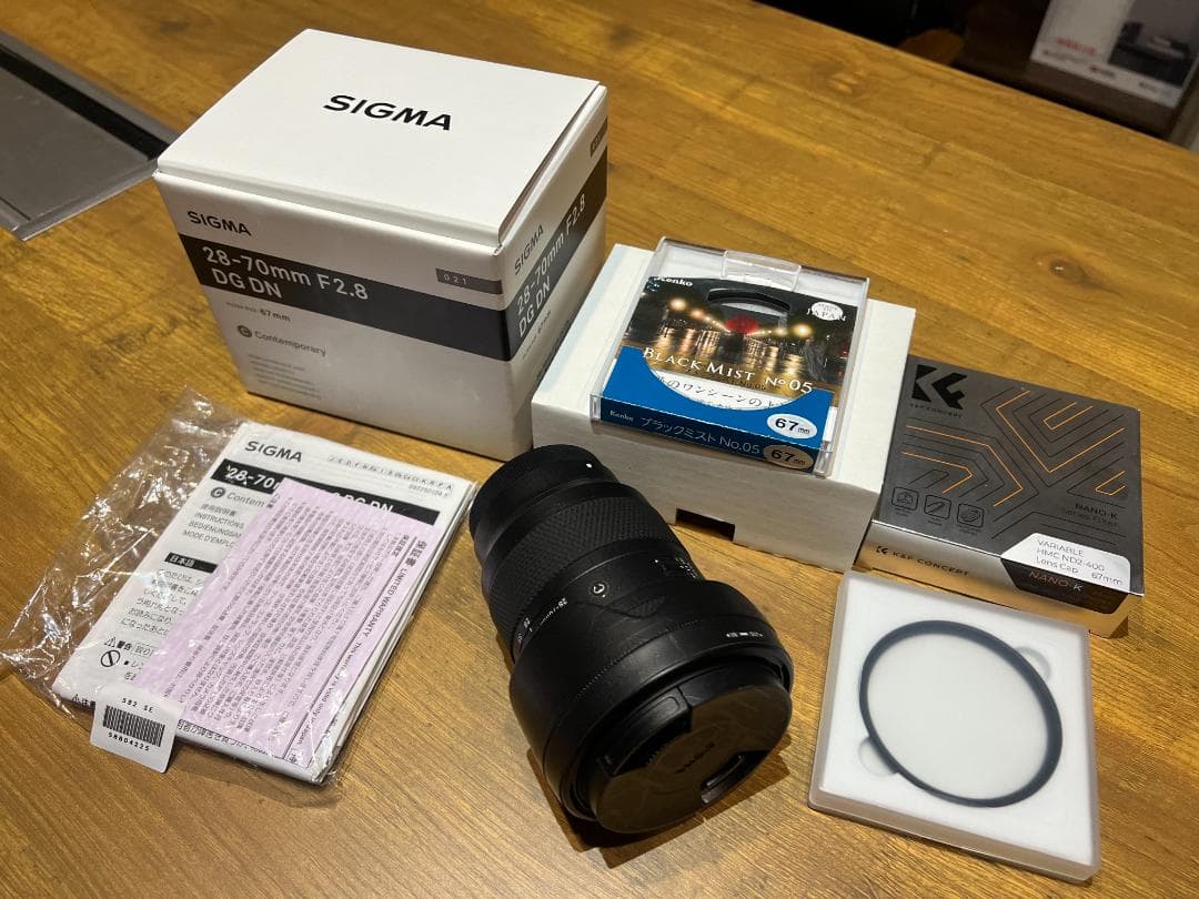 シグマ 28-70mm F2.8 DG DN ズームレンズ レンズフィルター付