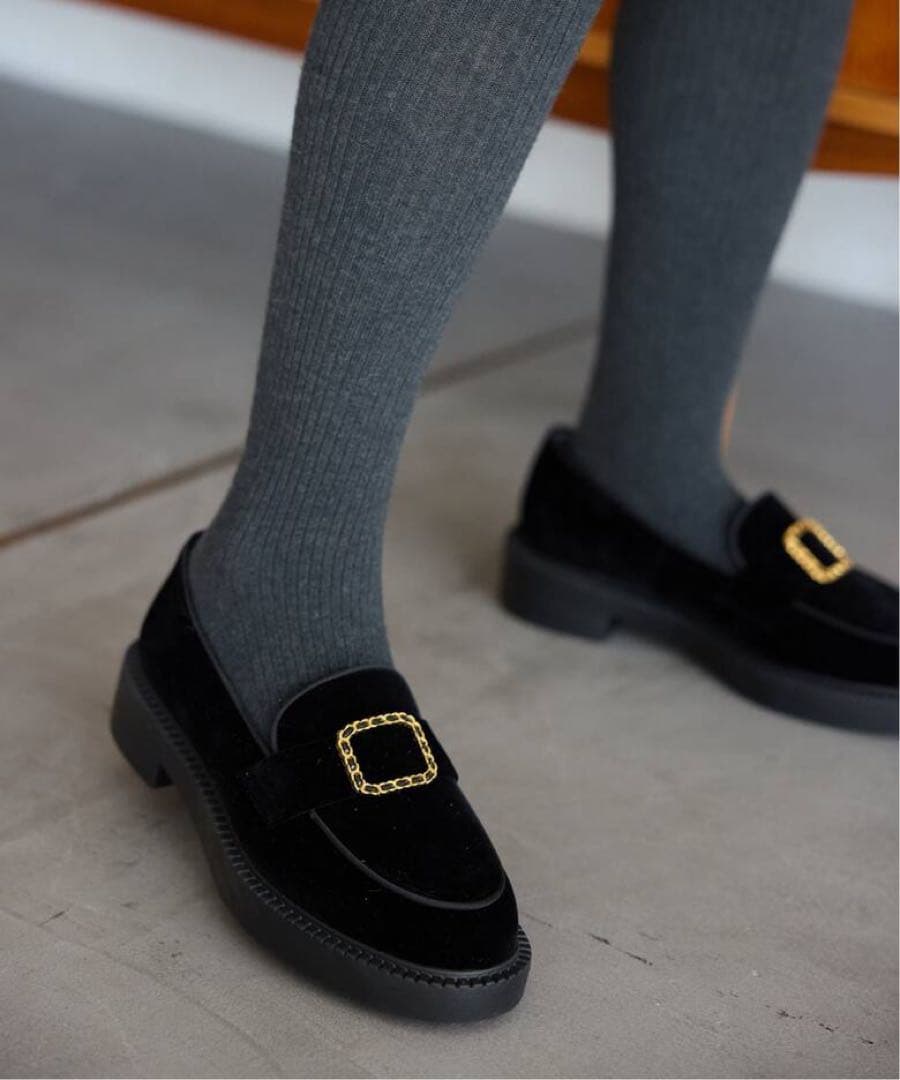 LE TALON ルタロン ローファー 厚底 チェーンバックル