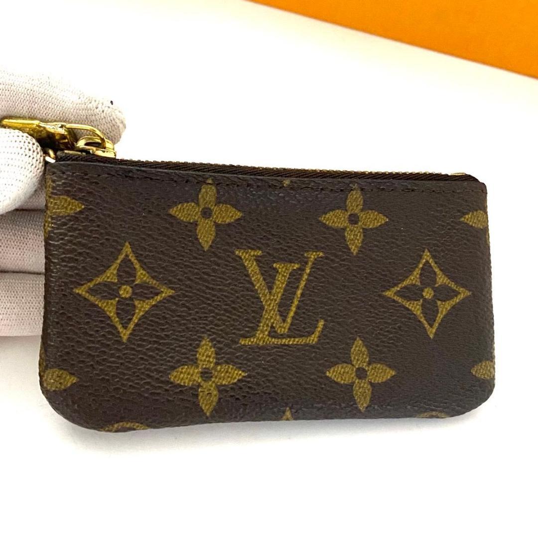 ルイ ヴィトン◎ポシェット クレ モノグラム ケース 小銭入れ ブラウン