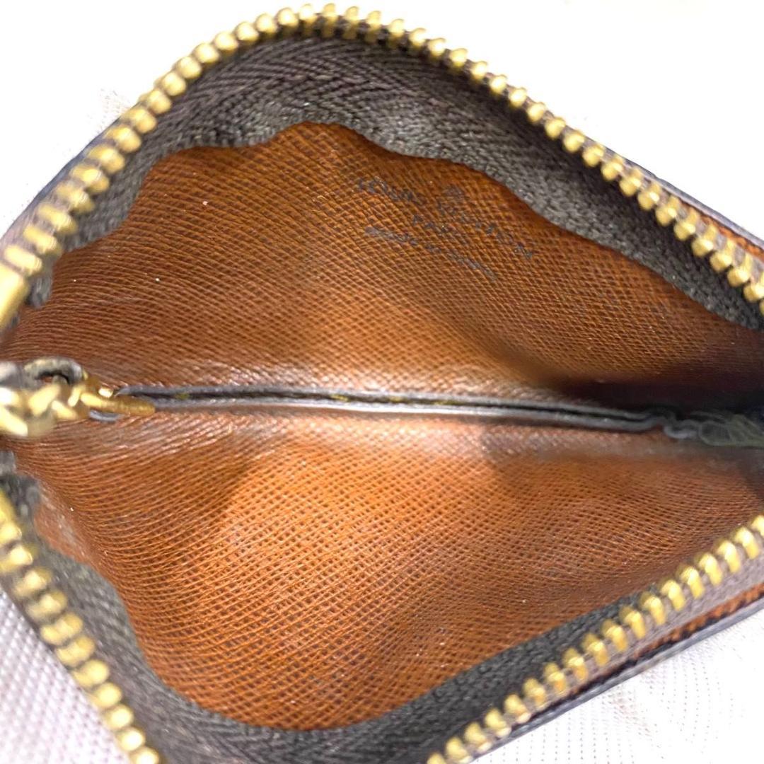 ルイ ヴィトン◎ポシェット クレ モノグラム ケース 小銭入れ ブラウン
