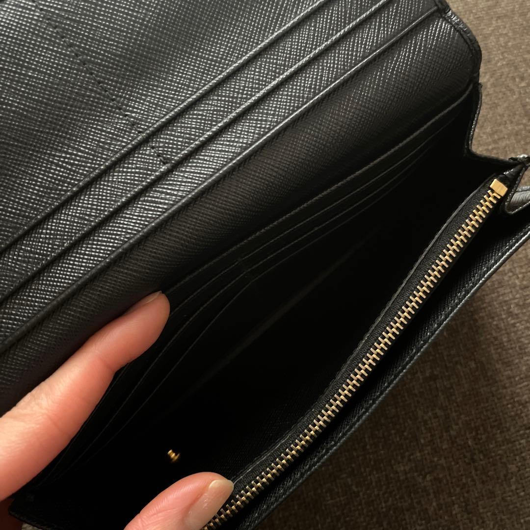 PRADA プラダ サフィアーノレザー 長財布 ブラック