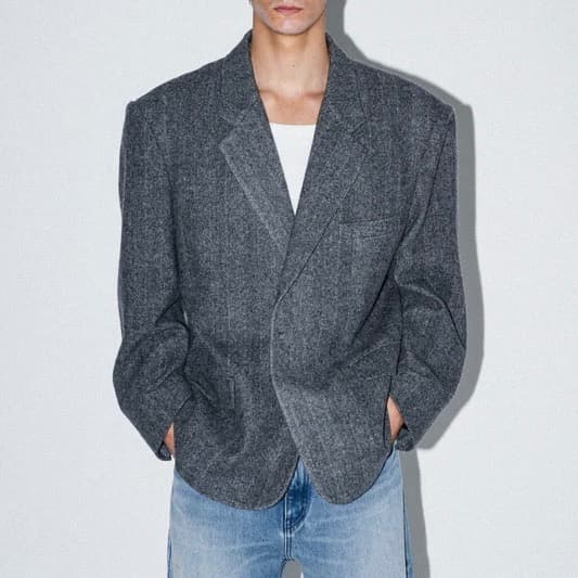 25AW Apartment Three ヘリンボーンブレザー 定価8.2万 1