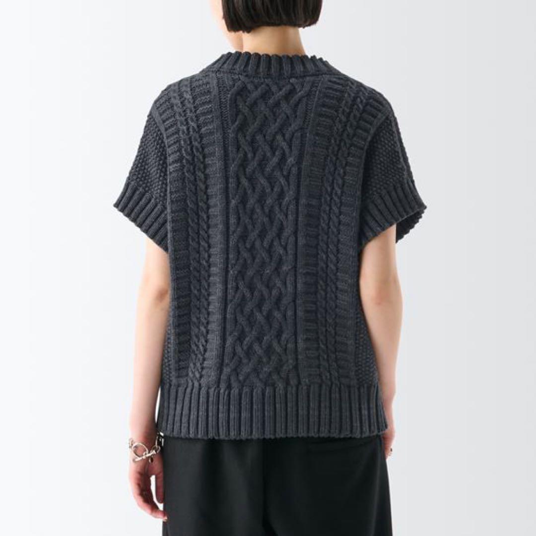 【新品未使用】IDEE ケーブルベスト H& by POOL ダークグレー