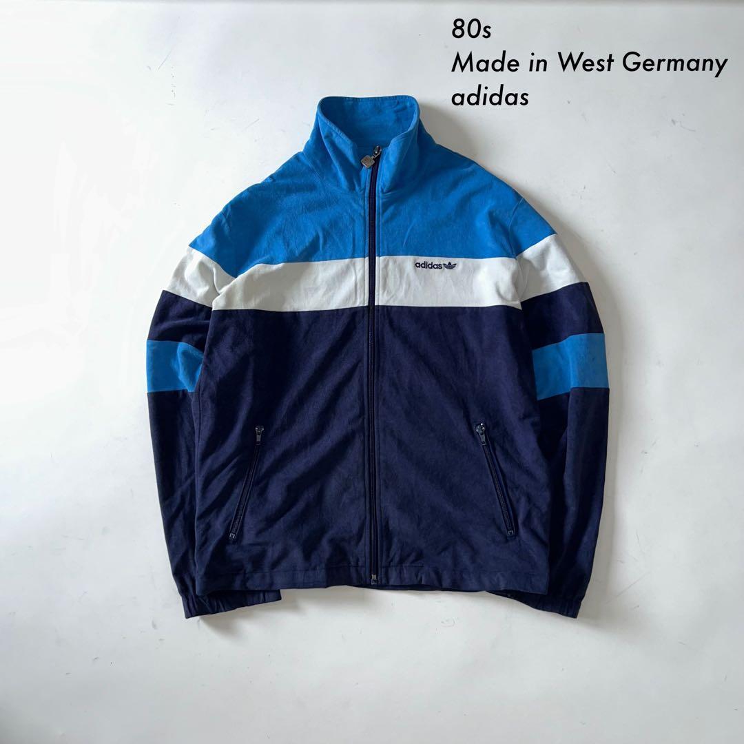 80s 西ドイツ製 adidas トラックジャケット ベロア アディダス