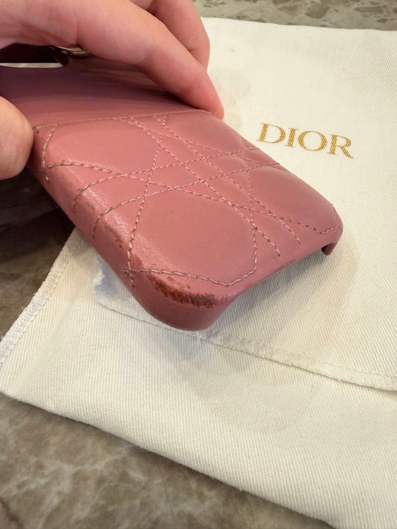 Dior ピンクレザー iPhone13ケース