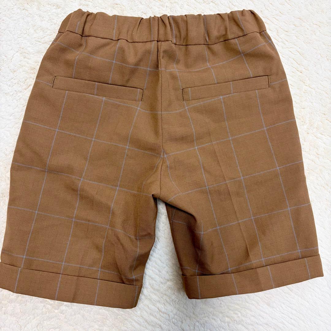 グリーンレーベルリラクシング　キッズスーツ110 ペンチェック　ブラウン