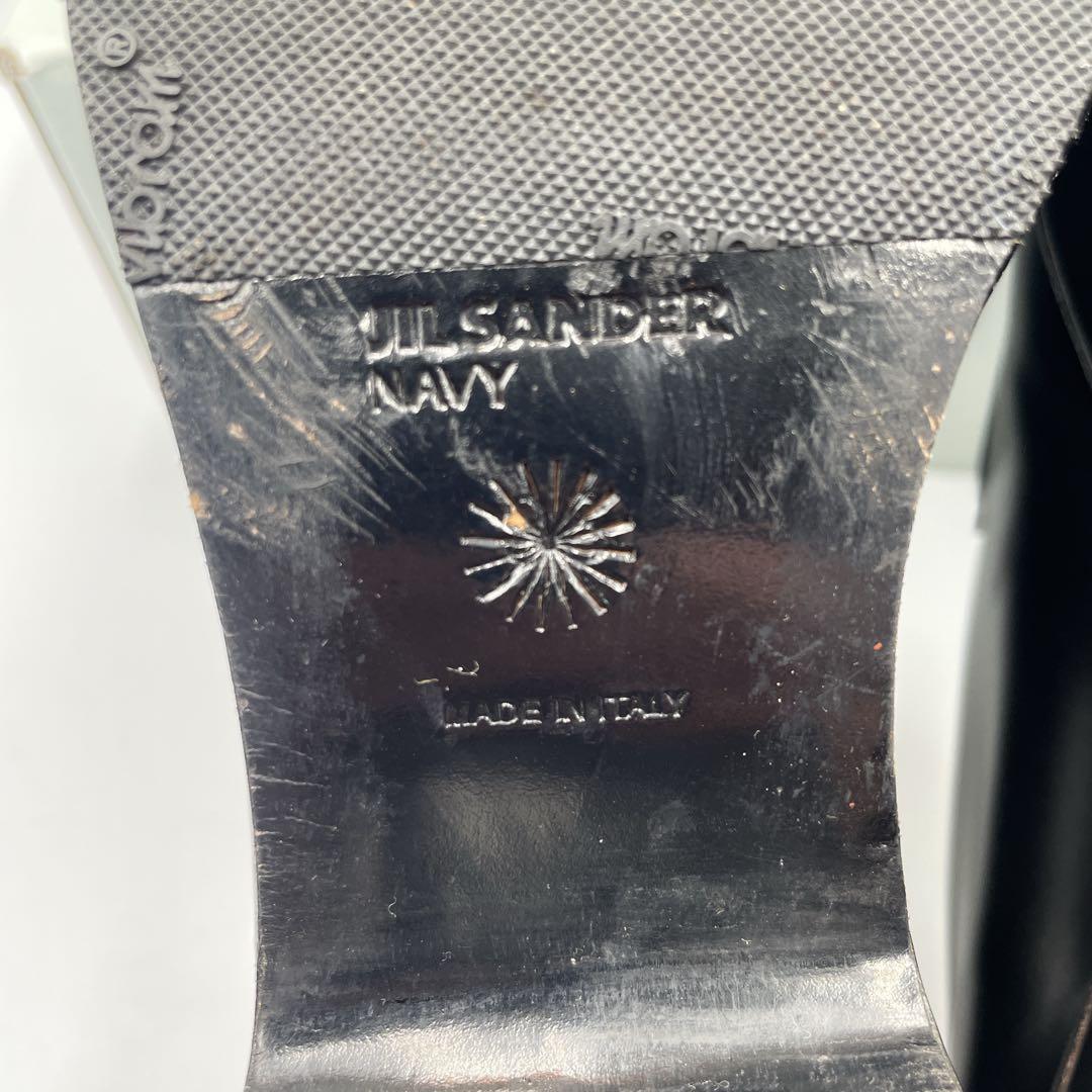 ジルサンダー　ネイビー　超厚底　ローファー　レザー　黒　23cm