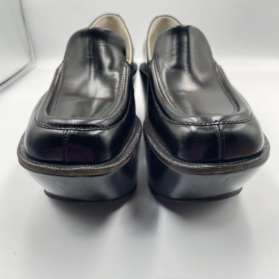 ジルサンダー　ネイビー　超厚底　ローファー　レザー　黒　23cm