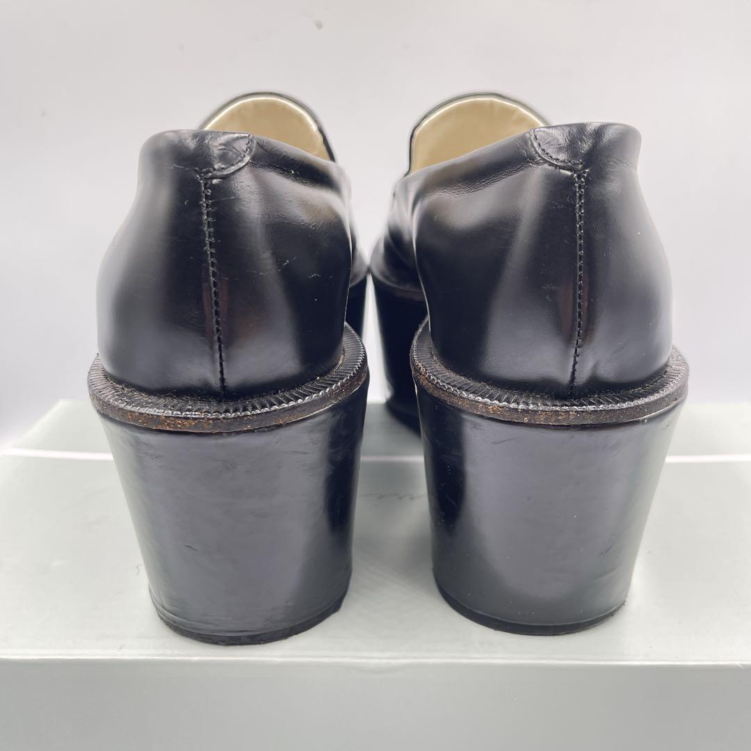 ジルサンダー　ネイビー　超厚底　ローファー　レザー　黒　23cm