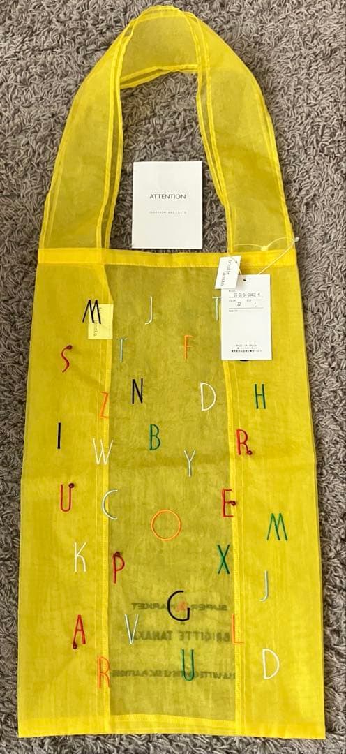 スーパーエーマーケット別注　ブリジットタナカ　　オーガンジーバッグ　エコバッグ