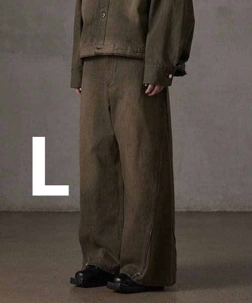 GRANCY デニムパンツ　ブラウン　L