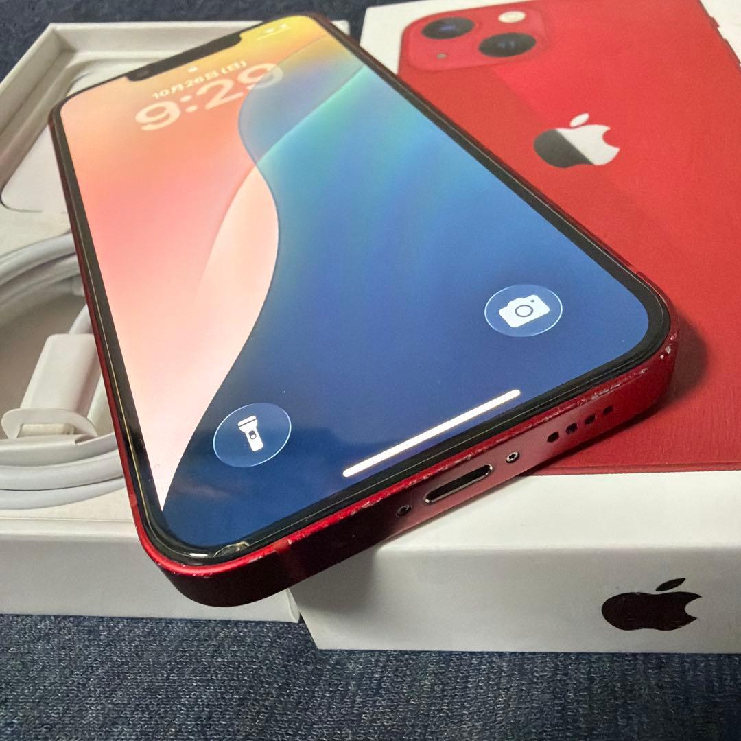 【美品】【新品バッテリー】【SIMフリー】iPhone13mini 128GB赤