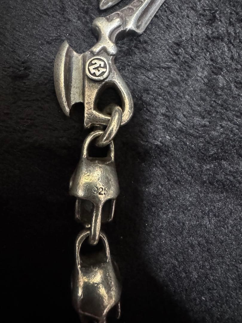 スカルモチーフ シルバー925ウォレットチェーン