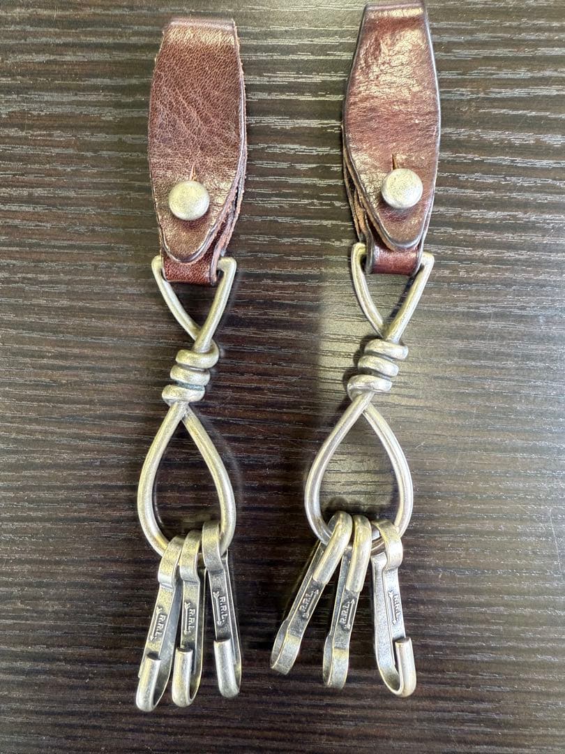 RRL（ダブルアールエル）ツールドレザー キーフォブ キーホルダー 2個セット