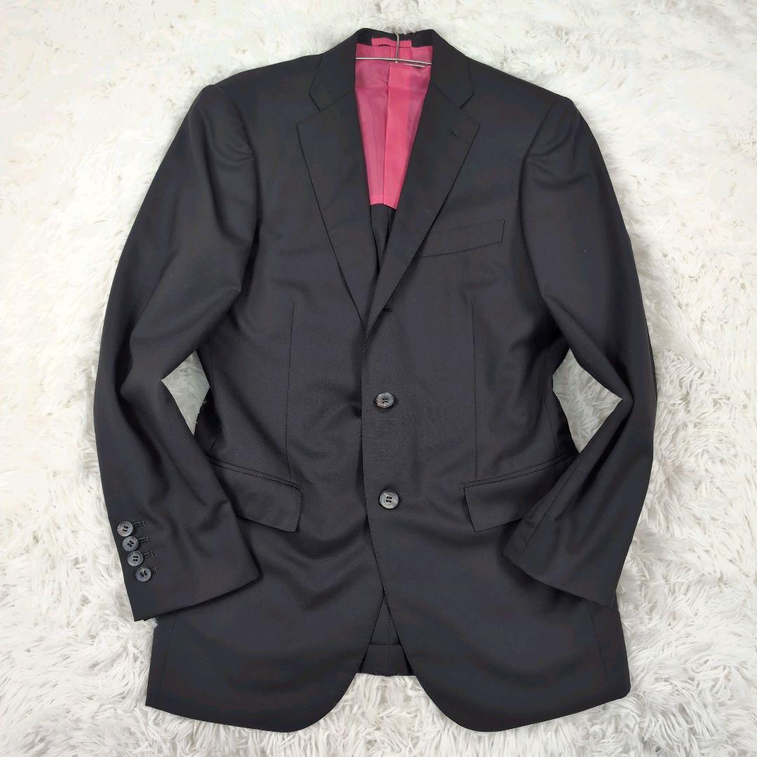 ビームス ヴェイパライズ スーツセットアップ M ブラック 裏地ピンク 日本製