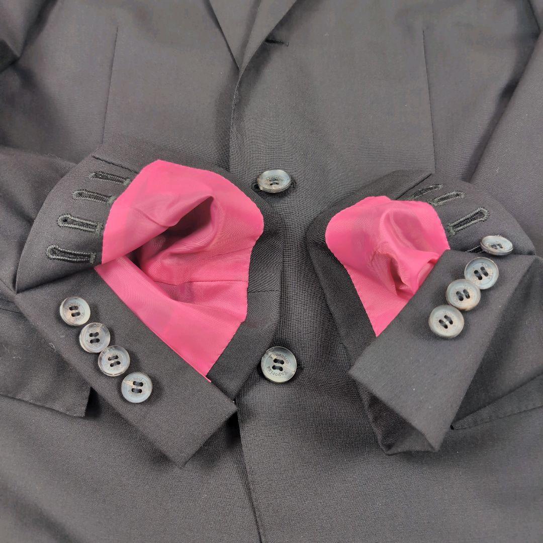 ビームス ヴェイパライズ スーツセットアップ M ブラック 裏地ピンク 日本製