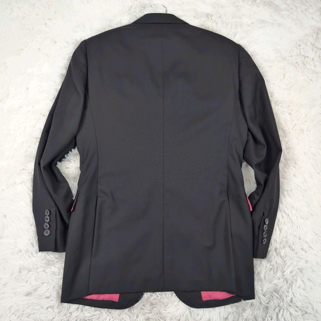 ビームス ヴェイパライズ スーツセットアップ M ブラック 裏地ピンク 日本製
