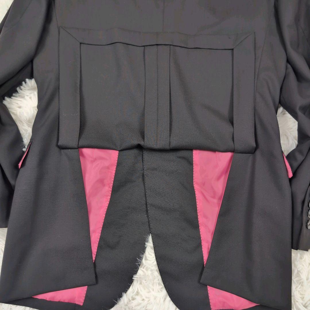 ビームス ヴェイパライズ スーツセットアップ M ブラック 裏地ピンク 日本製