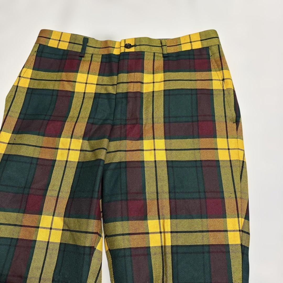 ギャルソン オムプリュス　04aw タータンチェック　スラックス　パンツ
