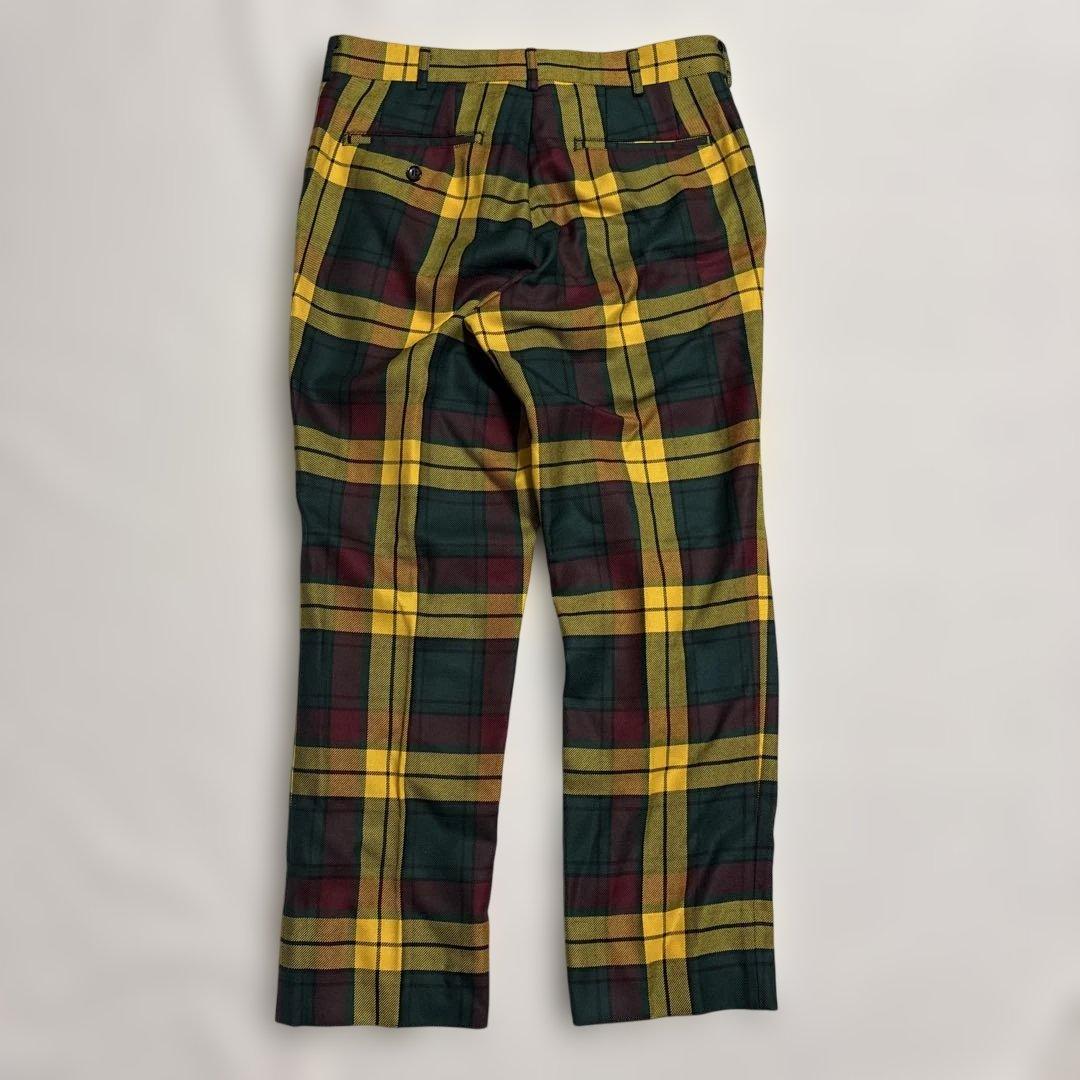 ギャルソン オムプリュス　04aw タータンチェック　スラックス　パンツ
