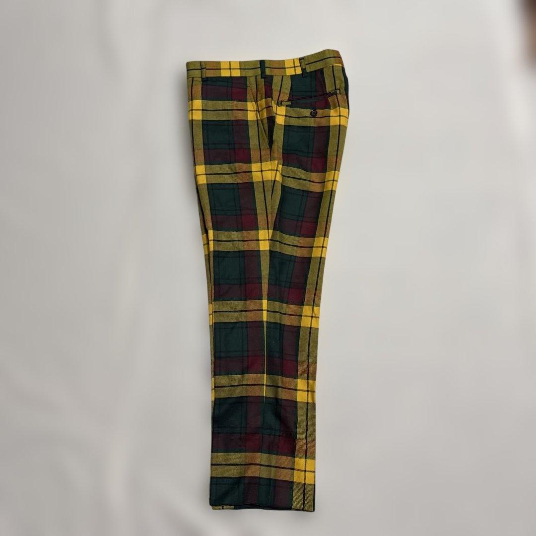 ギャルソン オムプリュス　04aw タータンチェック　スラックス　パンツ
