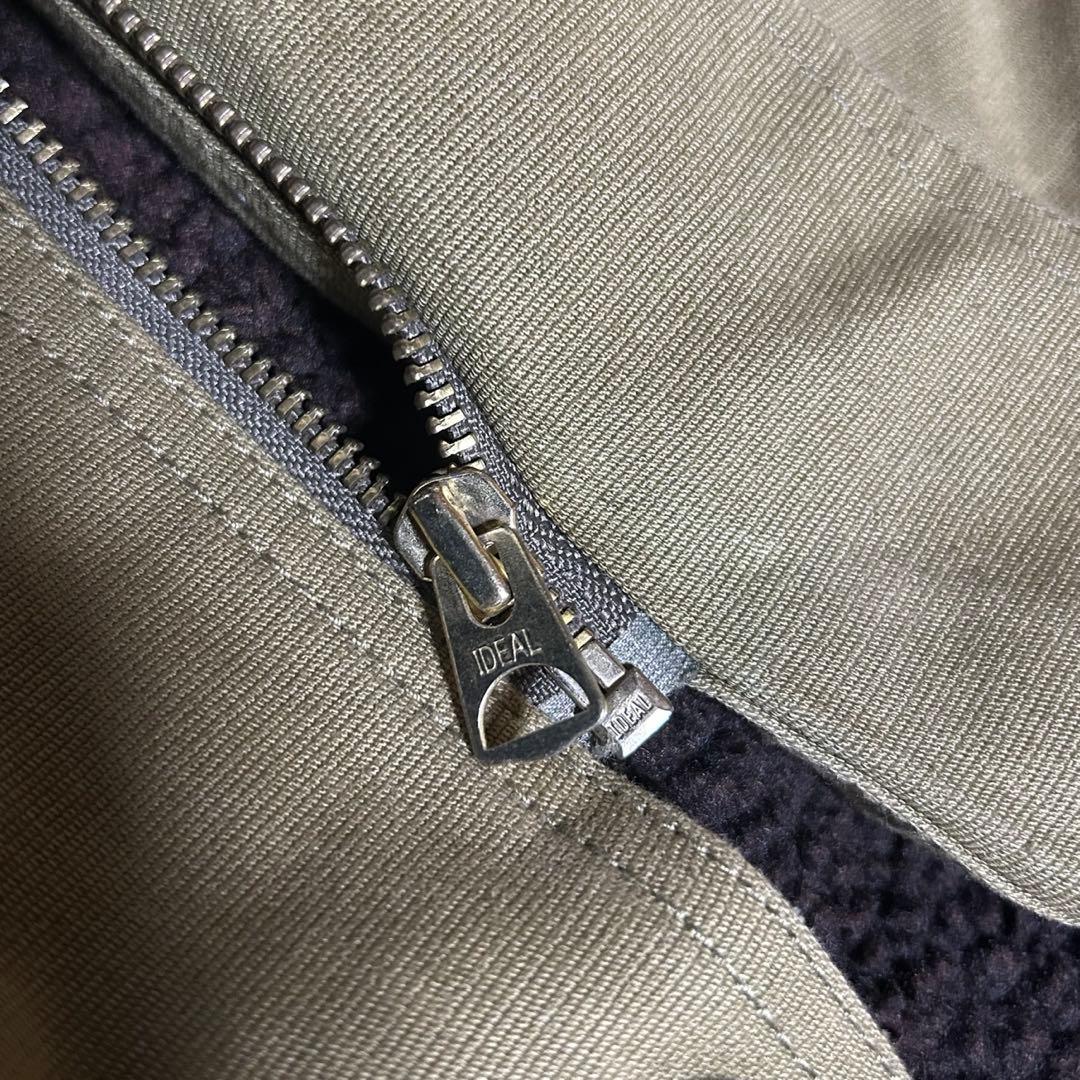 HOUSTON USN デッキコート IDEAL フード 裏ボア カーキ系 S