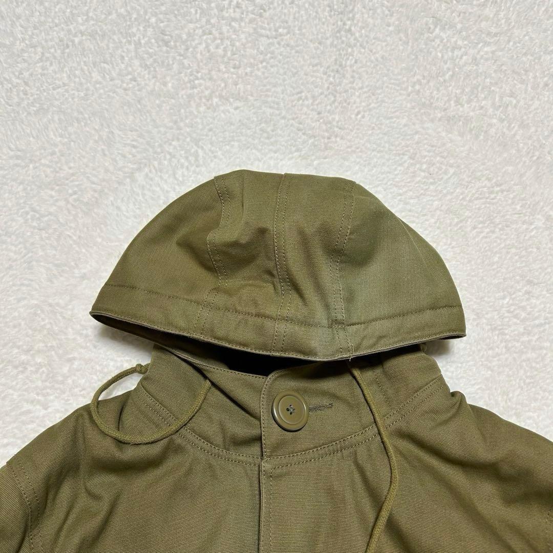 HOUSTON USN デッキコート IDEAL フード 裏ボア カーキ系 S