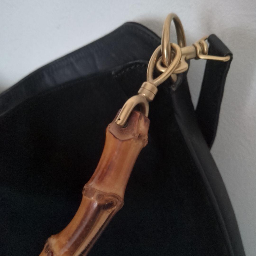 GUCCI　バンブー　ショルダーバック　スエード