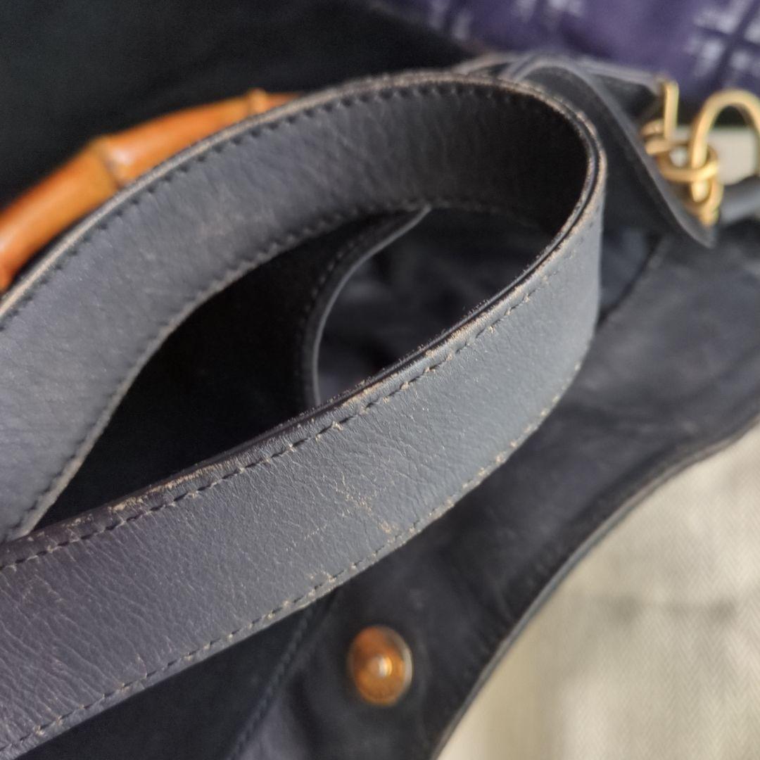 GUCCI　バンブー　ショルダーバック　スエード