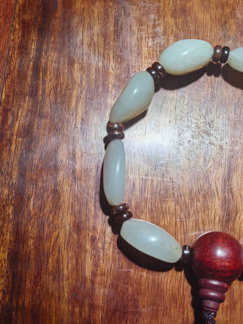 専用　旧蔵　時代物　和田玉　ブレスレット　古美術　御守り　開運UP 美品