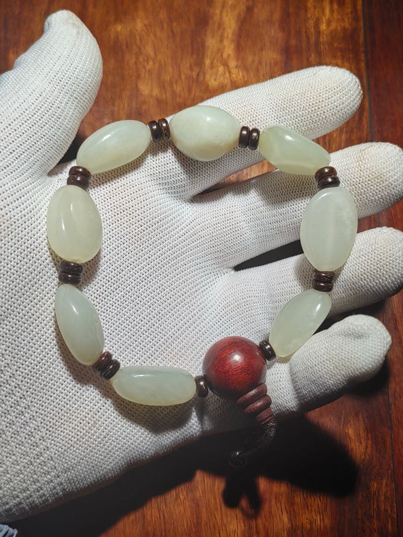 専用　旧蔵　時代物　和田玉　ブレスレット　古美術　御守り　開運UP 美品