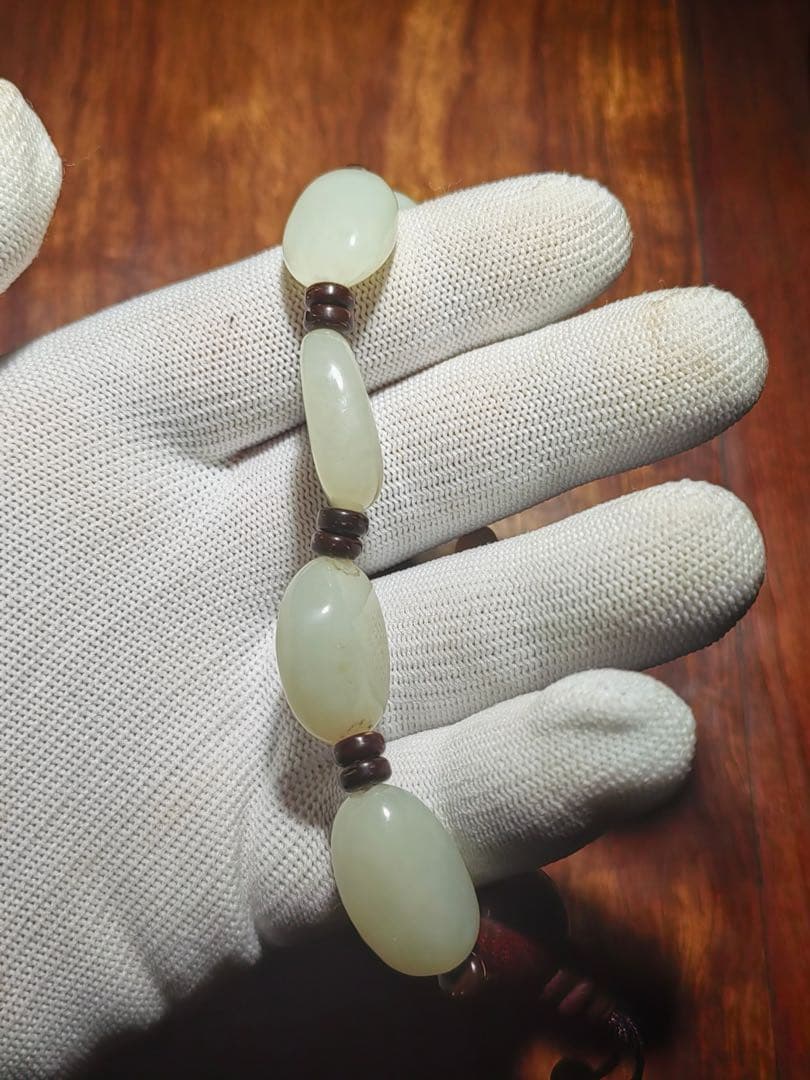 専用　旧蔵　時代物　和田玉　ブレスレット　古美術　御守り　開運UP 美品