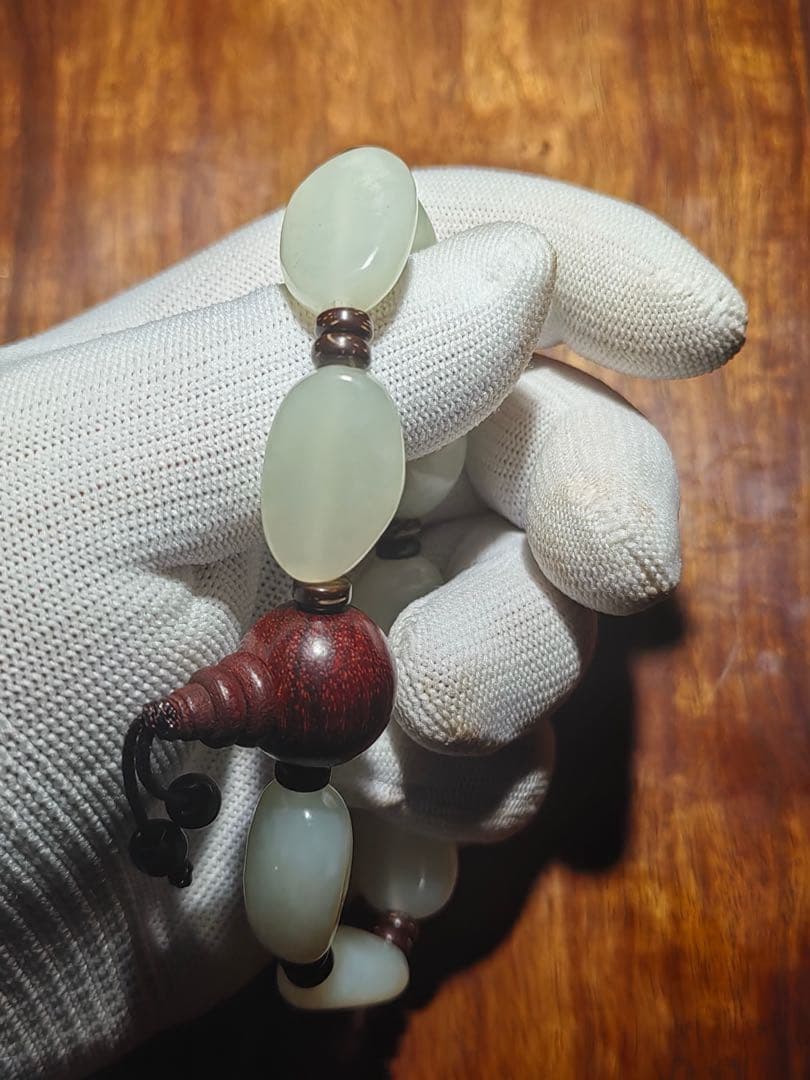 専用　旧蔵　時代物　和田玉　ブレスレット　古美術　御守り　開運UP 美品