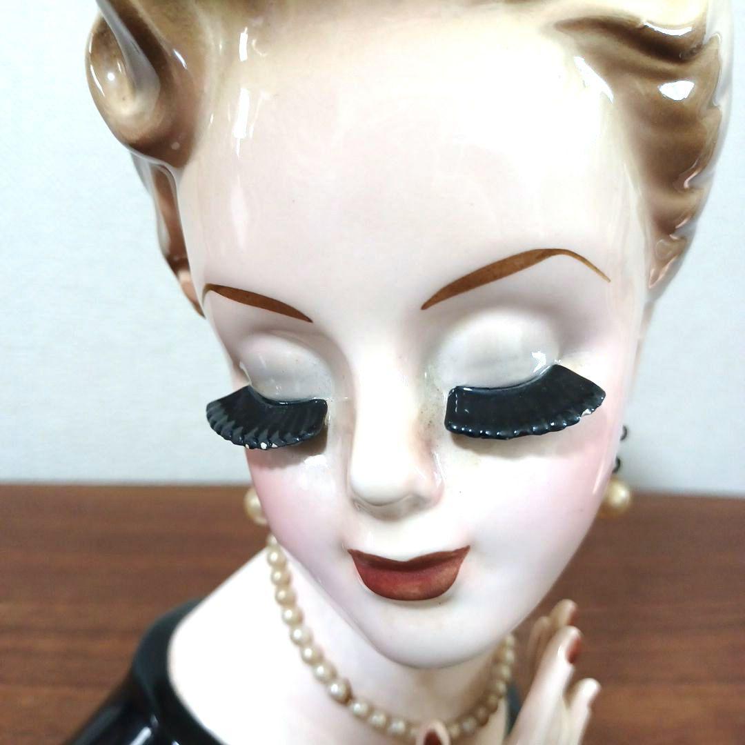 Katayama(片山産業)製、 ヴィンテージ レディヘッドベース 花瓶付き