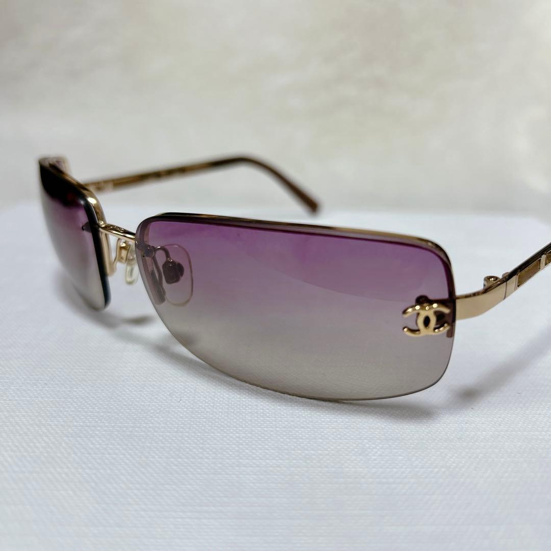 ✨希少✨CHANEL シャネル ココマーク サングラス アイウェア ハーフリム
